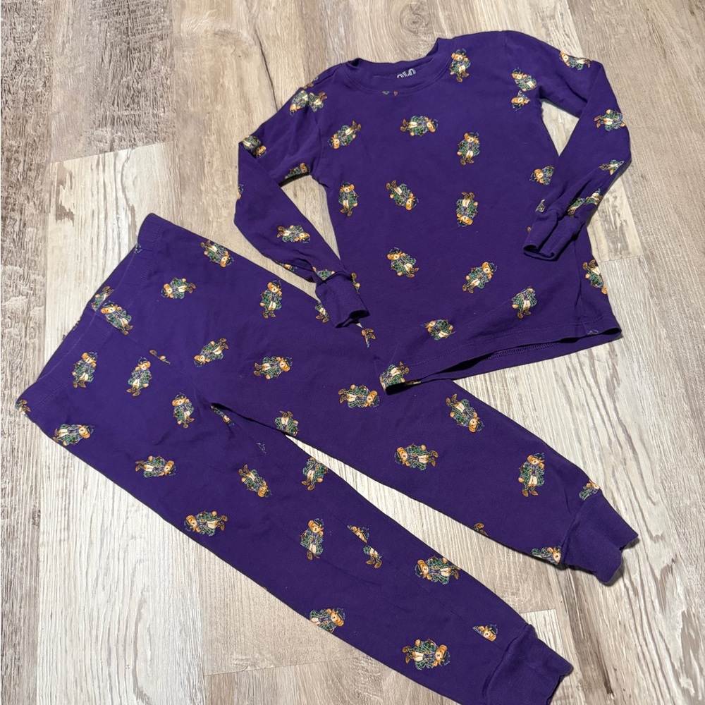 Polo by Ralph Lauren Purple Kids Long Sleeve Pajama Set